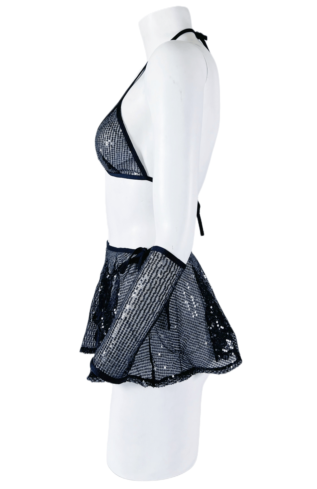 Sparkling Sequin Ruffled Skirt Lingerie Set - yummysecret